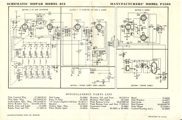 Antique Radio Forums • View topic - Mopar 812 car radio from 1952